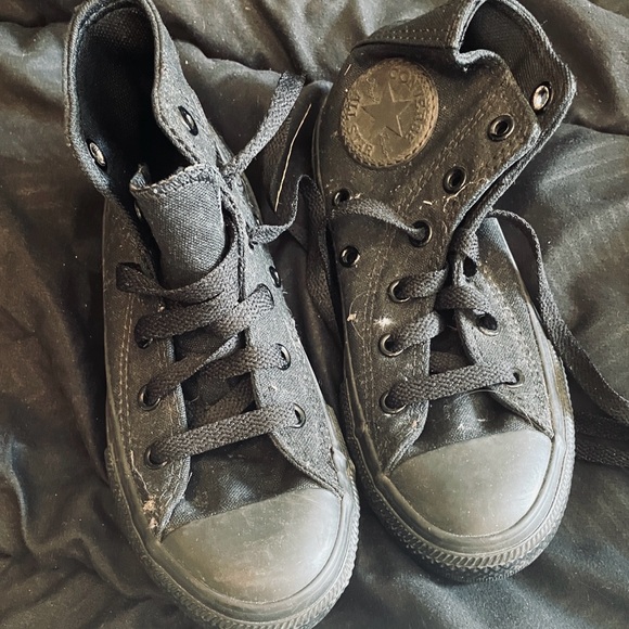 Converse Kids Black High-Top Sneakers - Picture 2 of 3